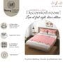 Pink Glace Cotton Elastic Fitted King Bedsheet With 2 Pillow Covers
