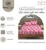 Pink Glace Cotton Polka Print Elastic Fitted King Bedsheet With 2 Pillow Covers