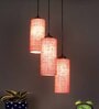 Optimus Pink Cloth Cluster Hanging Light
