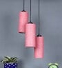 Optimus Pink Cloth Cluster Hanging Light