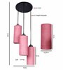 Optimus Pink Cloth Cluster Hanging Light