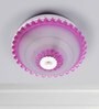 Oval Pink Glass Ceiling Flush Mount