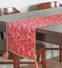Pink Gold Floral Brocade Silk (12 x84)  Table Runner