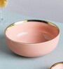 Pink 300ml Pink & Gold Ceramic Dinner Bowl