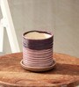 Pink Hand Made Ceramic Pot & Base Plate
