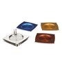 Inlayed Multicolour Stainless Steel (Set of 4) Table Coaster