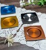 Inlayed Multicolour Stainless Steel (Set of 4) Table Coaster