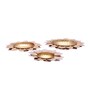 Hammered Baby Pink FLower Urli Set of 3
