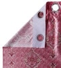 Pink Jacquard Traditional Light Filtering Eyelet 7 Feet Door Curtains (2 Pc)