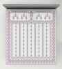 Pink Jaipuri Blockprint 250 TC Pure Cotton King Sized Double Bedsheet with 2 Pillow Covers