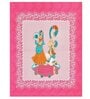 Pink Traditional 120 TC Cotton Queen Sized Bedsheet with 2 Pillow Cover