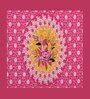 Pink Traditional 120 TC Cotton Queen Sized Bedsheet with 2 Pillow Cover