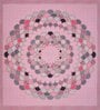 Pink Abstract 120 TC Cotton Queen Sized Bedsheet with 2 Pillow Cover