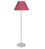 Pink Jute Conical Shade Steel Floor Lamp Steel Base