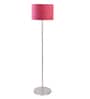 Pink Jute Drum Shade Steel Floor Lamp Steel Base