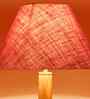 Pink Jute Conical Wooden Floor Lamp