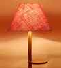Pink Jute Conical Wooden Floor Lamp