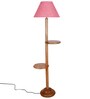 Pink Jute Conical Wooden Floor Lamp