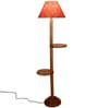 Pink Jute Conical Wooden Floor Lamp
