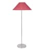 Pink Jute Coolie Shade Floor Lamp Steel Base