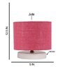 Pink Jute table lamp with White wood base8