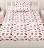 Pink Kids 144 TC Character Kids Single Bedsheet With 1 Pillow Cover