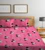 Pink Kids 144 TC Poly Cotton Double Bedsheet With 2 Pillow Cover