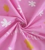 Pink Characters 300 TC Cotton Double Size Bedsheet With 2 Pillow Covers