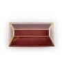 Pink Leather Glass Tissue Holder