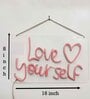 Pink Love Yourself  (W 16 x H 8) Acyrlic & Silicone LED Neon Light (Warm White)