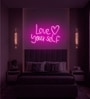 Pink Love Yourself  (W 16 x H 8) Acyrlic & Silicone LED Neon Light (Warm White)