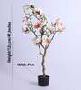Artificial Pink Magnolia Flower Tree Plant with Pot