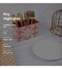 Pink Mdf Wood Square 1 Pcs Cutlery Holder