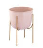 Pink Metal Desk Planter Set of 1