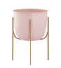 Pink Metal Desk Planter Set of 1