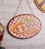 Pink Metal High Quality Pizza Wall Hanging