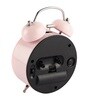 Pink Metallic Vintage Inspired Table Alarm Clock With Nightlight