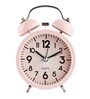 Pink Metallic Vintage Inspired Table Alarm Clock With Nightlight