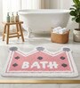 Pink Microfiber 23X15 Inches Anti-Skid Bath Mat