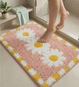 Pink Microfiber 23X15 Inches Anti-Skid Bath Mat