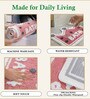 Pink Microfiber 23X15 Inches Anti-Skid Bath Mat