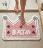 Pink Microfiber 23X15 Inches Anti-Skid Bath Mat