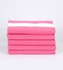 Pink Microfiber 250 Gsm 5 Pieces Towel Set