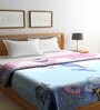 Pink Microfiber Abstract 250 GSM Double Blanket