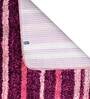 Pink Microfibre 39 x 20 Inches Machine Made Floor Runner