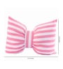 Pink Microfiber and Polyester 12 x 16 inch Bow Cushion