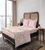 Pink Microfiber Floral 150 GSM Double Bed Comforter
