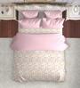 Pink Microfiber Floral 150 GSM Double Bed Comforter