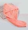 Peach Microfiber Solid 380 GSM Hair Wrap Towel (1 Pc)