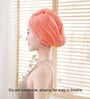 Peach Microfiber Solid 380 GSM Hair Wrap Towel (1 Pc)